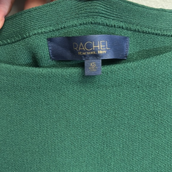 NWOT Rachel Rachel Roy Elegant Green Off-Shoulder Dress XS - Picture 6 of 7